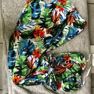 Tropical flare jumpsuit